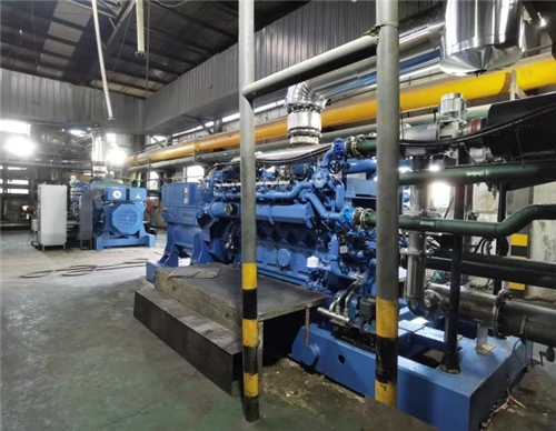 # Sada plynového generátoru 2×1000 kW (Yuchai 12VCN) pro projekt plynové elek...